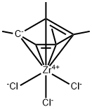 (TETRAMETHYLCYCLOPENTADIENYL)ZIRCONIUM TRICHLORIDE Structure