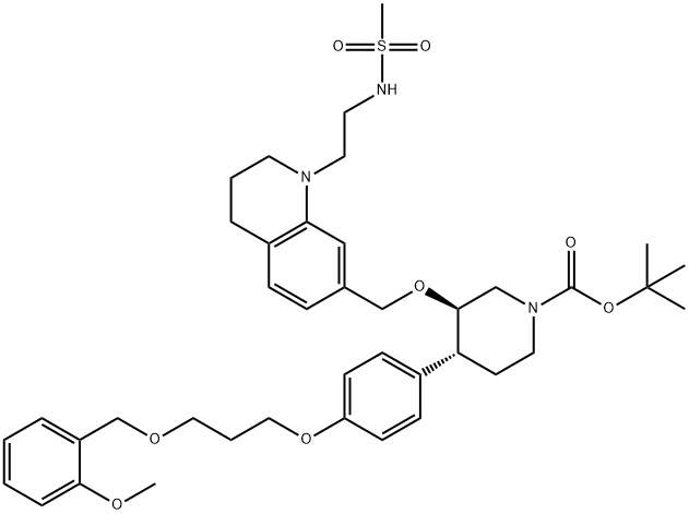 1-Methanesulfonyl-piperidine-3-carboxylic acid 化学構造式