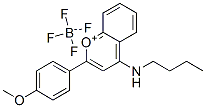 4-(butylamino)-2-(4-methoxyphenyl)-1-benzopyrylium tetrafluoroborate Struktur