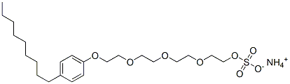 ammonium 2-[2-[2-[2-(4-nonylphenoxy)ethoxy]ethoxy]ethoxy]ethyl sulphate Structure
