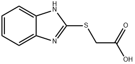[(1H-ベンゾイミダゾール-2-イル)チオ]酢酸 化学構造式