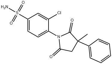 3-Chloro-4-(3-methyl-2,5-dioxo-3-phenyl-1-pyrrolidinyl)benzenesulfonamide,30438-05-2,结构式