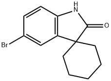 5'-ブロモ-1',2'-ジヒドロスピロ[シクロヘキサン-1,3'-インドール]-2'-オン 化学構造式