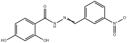 2,4-dihydroxy-N'-{3-nitrobenzylidene}benzohydrazide Structure