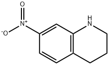 1,2,3,4-テトラヒドロ-7-ニトロキノリン 化学構造式