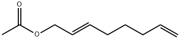 (E)-2,7-オクタジエン-1-オールアセタート 化学構造式