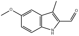 5-甲氧基-3-甲基-1H-吲哚-2-甲醛 结构式