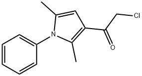 2-クロロ-1-(2,5-ジメチル-1-フェニル-1H-ピロール-3-イル)-1-エタノン 化学構造式