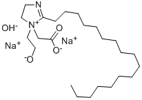 disodium 1-(carboxymethyl)-2-heptadecyl-4,5-dihydro-1-(2-hydroxyethyl)-1H-imidazolium hydroxide  Struktur