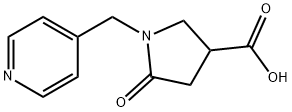 5-オキソ-1-(ピリジン-4-イルメチル)ピロリジン-3-カルボン酸 化学構造式