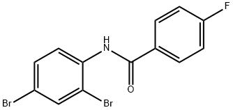 N-(2,4-ジブロモフェニル)-4-フルオロベンズアミド 化学構造式