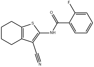 BenzaMide, N-(3-cyano-4,5,6,7-tetrahydrobenzo[b]thien-2-yl)-2-fluoro- Structure