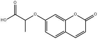 2-(2-氧代-苯并吡喃-7-基氧基)丙酸 结构式