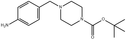 4-(4-Aminobenzyl)piperazine-1-carboxylic acid tert-butyl ester Struktur