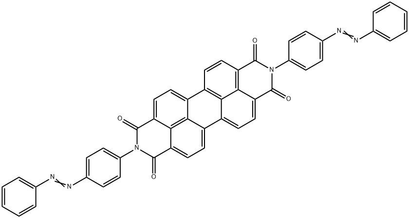 2,9-bis[4-(phenylazo)phenyl]anthra[2,1,9-def:6,5,10-d'e'f']diisoquinoline-1,3,8,10(2H,9H)-tetrone  Struktur