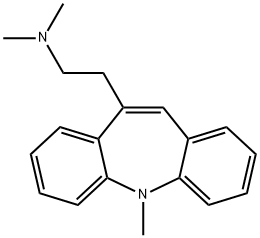 10-[2-(ジメチルアミノ)エチル]-5-メチル-5H-ジベンゾ[b,f]アゼピン 化学構造式