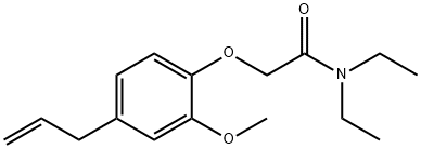 2-[(4-アリル-2-メトキシフェニル)オキシ]-N,N-ジエチルアセトアミド 化学構造式