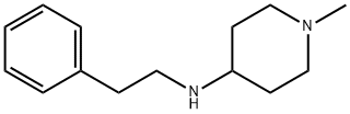 N-フェネチル-1-メチルピペリジン-4-アミン 化学構造式