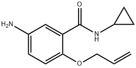 2-(アリルオキシ)-5-アミノ-N-シクロプロピルベンズアミド 化学構造式