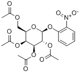 邻硝基苯基 2,3,4,6-四-O-乙酰基-BETA-D-吡喃半乳糖苷 结构式