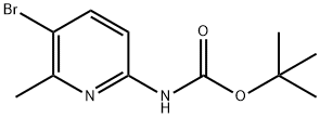 CARBAMIC ACID, N-(5-BROMO-6-METHYL-2-PYRIDINYL)-,1,1-DIMETHYLETHYL ESTER Struktur