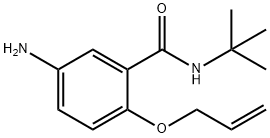 2-(アリルオキシ)-5-アミノ-N-tert-ブチルベンズアミド 化学構造式