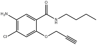 5-Amino-N-butyl-4-chloro-2-(2-propynyloxy)benzamide 结构式