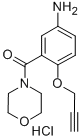 Morpholine, 4-(5-amino-2-(2-propynyloxy)benzoyl)-, hydrochloride Structure