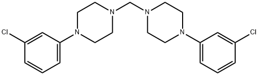 Bis-(m-chlorophenylpiperazino)-methane 化学構造式