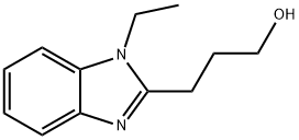 3-(1-エチル-1H-ベンズイミダゾール-2-イル)プロパン-1-オール 化学構造式