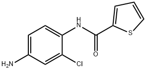 N-(4-アミノ-2-クロロフェニル)-2-チオフェンカルボキサミド 化学構造式