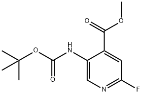 methyl 5-(tert-butoxycarbonylamino)-2-fluoroisonicotinate 结构式