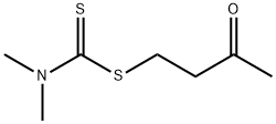 Dimethyldithiocarbamic acid 3-oxobutyl ester Structure