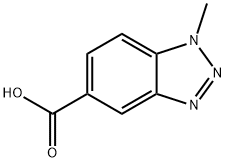 1-メチル-1H-1,2,3-ベンゾトリアゾール-5-カルボン酸 化学構造式