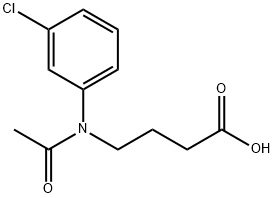 4-[N-(m-Chlorophenyl)-N-acetylamino]butyric acid Structure