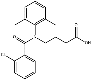 4-[o-Chlorobenzoyl(2,6-xylyl)amino]butyric acid Structure