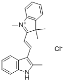 2,3-ジヒドロ-1,3,3-トリメチル-2-[2-(2-メチル-3H-インドール-3-イリデン)エチリデン]-1H-インドール·塩酸塩 化学構造式