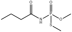 N-(methoxy-methylsulfanyl-phosphoryl)butanamide Struktur