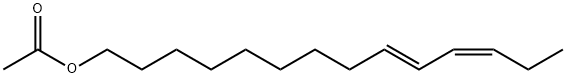 (9E,11Z)-9,11-テトラデカジエン-1-オールアセタート 化学構造式