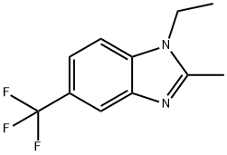 1-エチル-2-メチル-5-(トリフルオロメチル)-1H-ベンゾイミダゾール 化学構造式