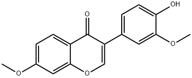4'-ヒドロキシ-3',7-ジメトキシイソフラボン 化学構造式