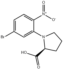 N-(5-Bromo-2-nitrophenyl)-L-proline Structure