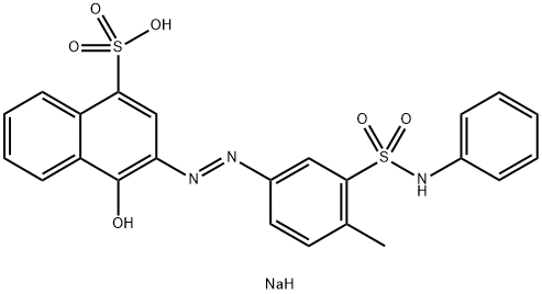 sodium 4-hydroxy-3-[[3-(phenylsulphamoyl)-p-tolyl]azo]naphthalenesulphonate Struktur