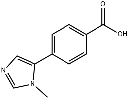 4-(1-甲基-5-咪唑基)苯甲酸, 305806-38-6, 结构式