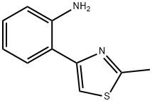 2-(2-メチル-1,3-チアゾール-4-イル)アニリン 化学構造式