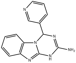 4-(3-PYRIDYL)-1,4-DIHYDRO[1,3,5]TRIAZINO[1,2-A][1,3]BENZIMIDAZOL-2-AMINE Struktur