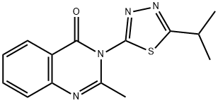3-(5-Isopropyl-1,3,4-thiadiazol-2-yl)-2-methylquinazolin-4(3H)-one Struktur