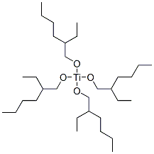 チタン(IV)テトラ(オクタン-1-オラート) 化学構造式