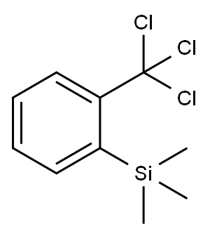 1-トリクロロメチル-2-トリメチルシリルベンゼン 化学構造式