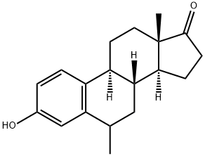 3-ヒドロキシ-6-メチルエストラ-1,3,5(10)-トリエン-17-オン 化学構造式